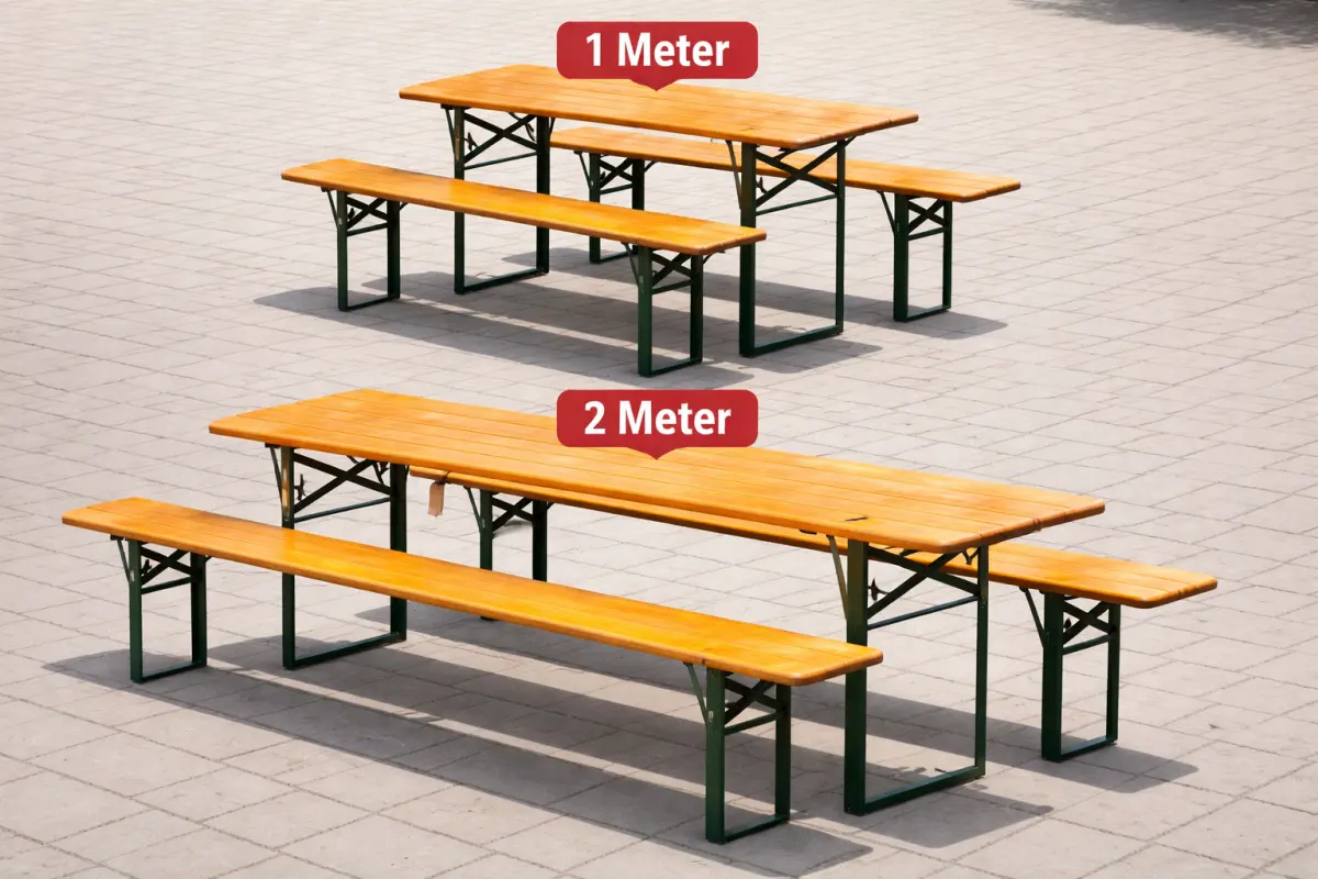 Bierbankgruppe 1 Meter