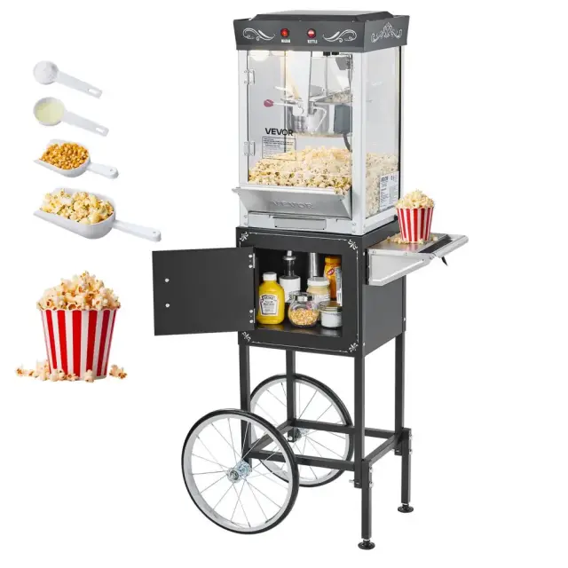Retro Popcorn Maschine (optional mit Wagen)